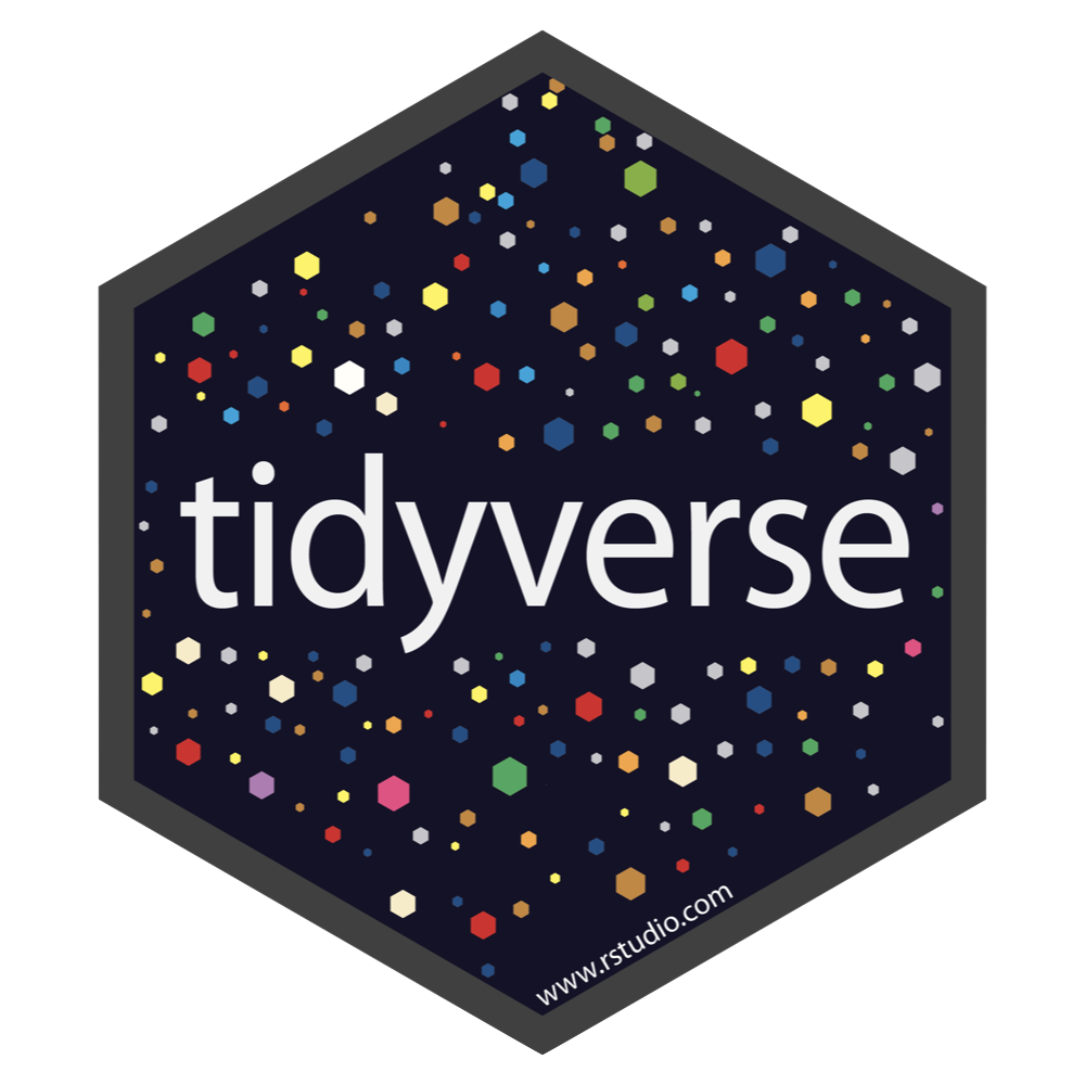 Hex logo for the tidyverse package.